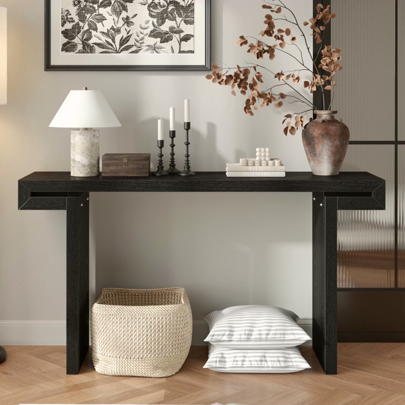 Console rustique 60 pouces, Noir