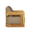 Chaise tournante en bois de teck massif Paradiso