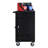 Tablet Laptop 32-bit-Plastic Device Basket Device for Mobile Charging Trolley- Includes Cable Management Dividers, Cable Clips, Storage Compartment, and Removable Doors (Black)