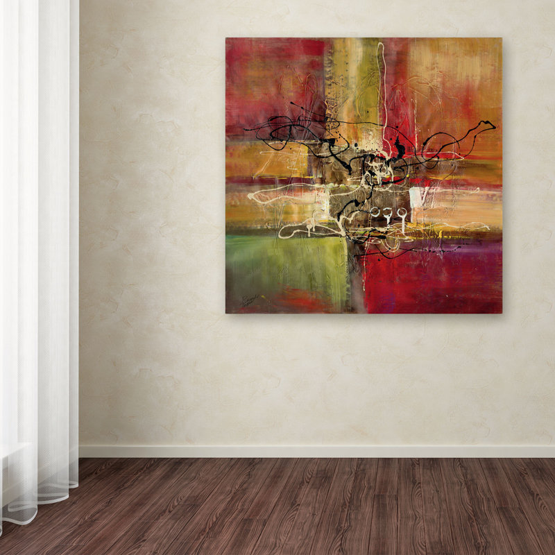"Round and Round" par Ricardo Tapia, reproduction d'art sur toile tendue, H 14 po x l 14 po x P 2 po