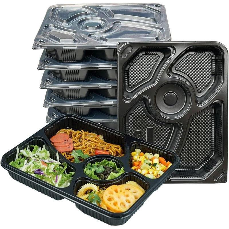 5 Compartment Takeaway Meal Prep Containers Pack Of 30
