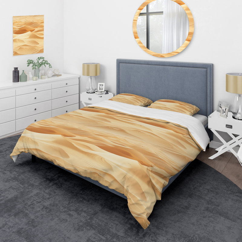 Ensemble de housse de couette Sahara Sandscape Mirror, Housse de couette pour très grand lit et 2 très