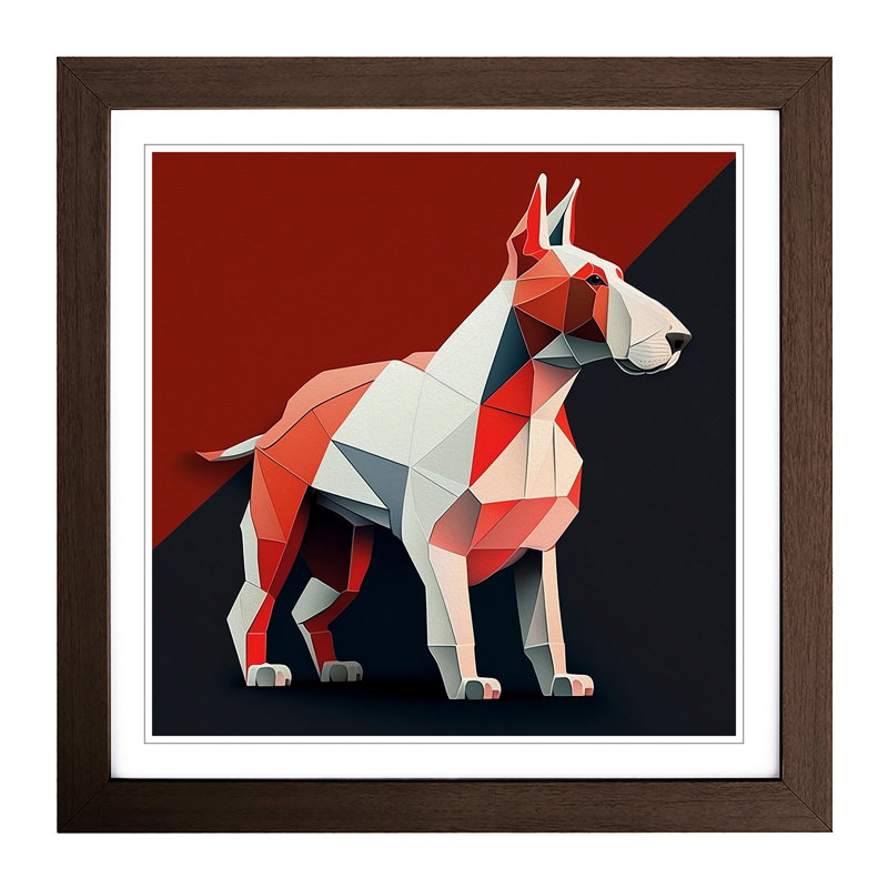 Single Picture Frame Print on Wood, Walnut