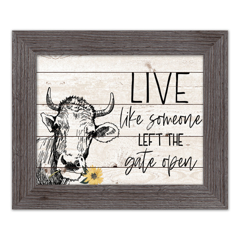 Live Gate Is Open, reproduction encadrée, H 11 po x l 14 po x P 0,75 po