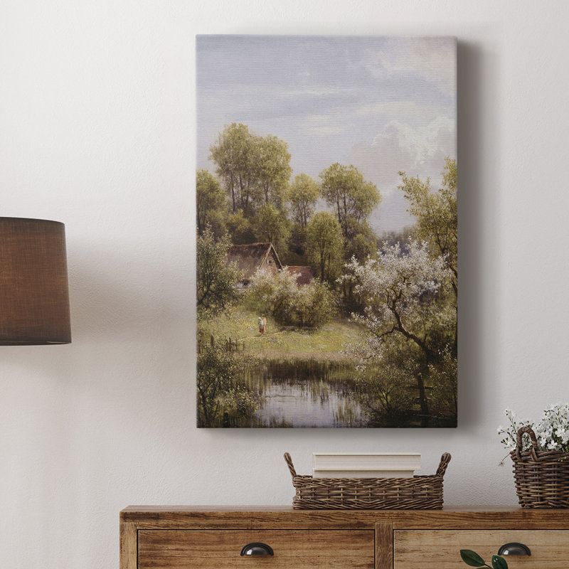 Paysage rétro CCXI - galerie Cavas, H 18 po x l 12 po