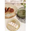Ensemble de service à gâteau 7 pièces Elegant, couleur fumée, support à gâteau 13,0 po et assiettes 8,3 po | 100% verre, design élégant pour gâteaux et desserts | Parfait pour les mariages, les fêtes et les célébrations | Ne va pas au lave-vaisselle ni au micro-ondes