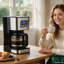 Cafetière programmable 10 tasses, cafetière à filtre avec minuterie 24 h, double intensité d'infusion, système anti-gouttes, maintien au chaud et arrêt automatique