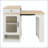 59.5" Kitchen Island with Extendable Dining Table (3 Lengths) and Double-Sided Storage – White-129895288