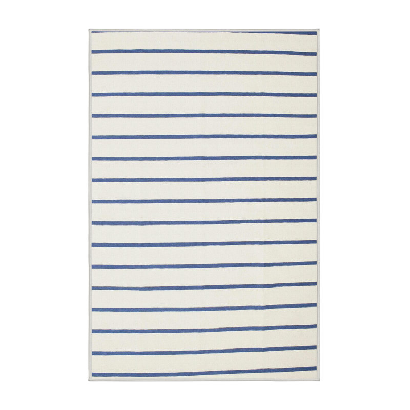 Tapis blanc/bleu contemporain, Rectangle 8 pi x 12 pi