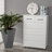 Six drawer side table-Multi Storage Function: White color cabinet with 6 drawers Simple design-12974969