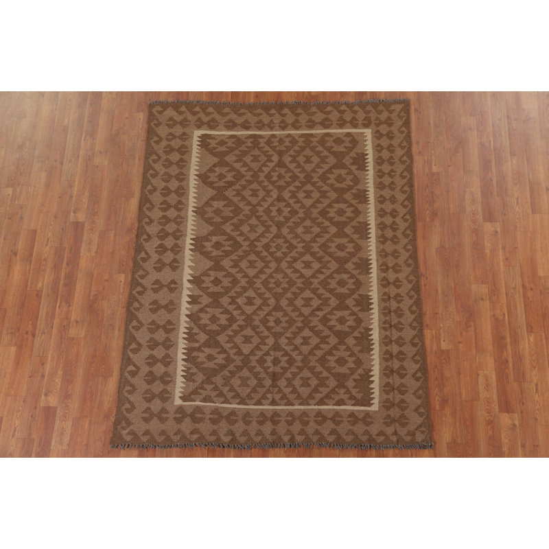 Kilim Reversible Wool Area Rug 5x6