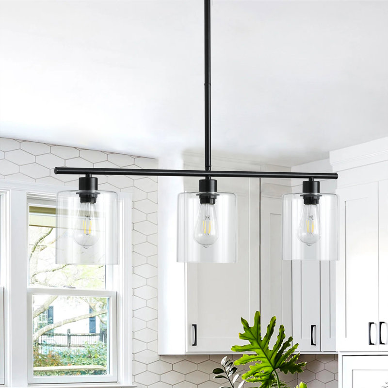 3 - Light Black Kitchen Island Pendant