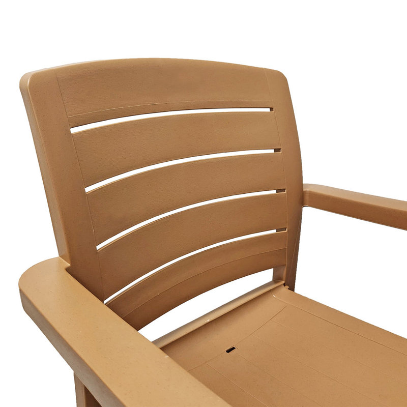 Chaise de patio empilable Acadia, Bois de teck