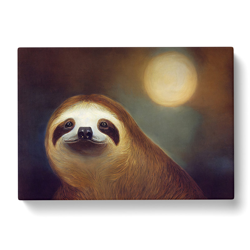 Cute Sloth Painting Vol.2 - Wrapped Canvas, 40cm H x 60cm W x 3cm D