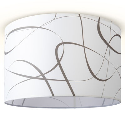 Aalon Fabric Flush Ceiling Light