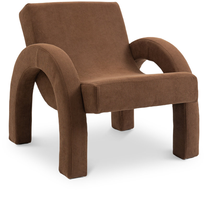 Fauteuil Hodon, Velours côtelé brun