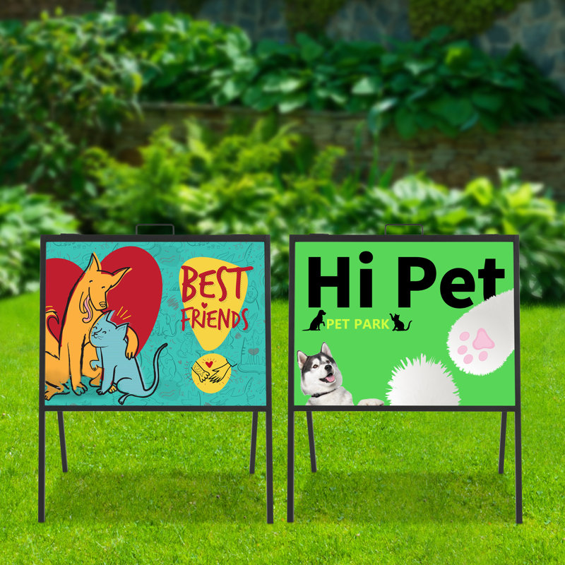 2PCS Heavy Duty Sidewalk Folding Sign Holder