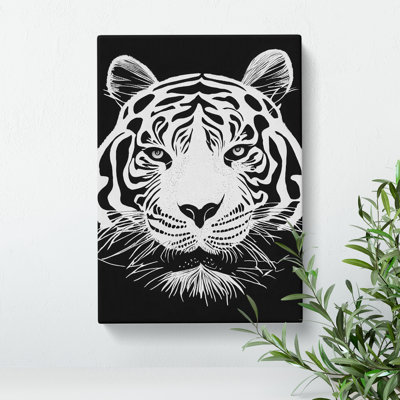 Monochrome Tiger No.3 - Wrapped Canvas