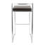 Tabouret de bar empilable contemporain de 76 cm avec coussin en similicuir brun - Ensemble de 3