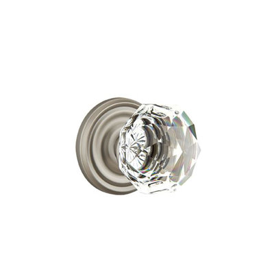 Emtek Privacy Knobset w/ Regular Rosette and Diamond Glass Knob