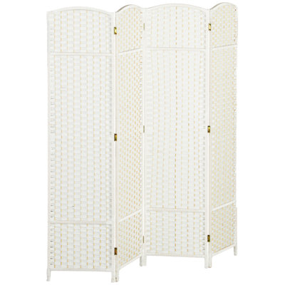 Bradey Room Divider, Panel Folding Privacy Screen, 5.6