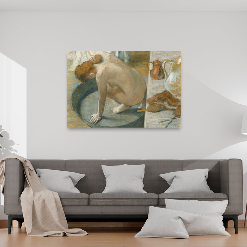 La Baignoire, 1886, estampe d'art mural abstrait contemporain impressionniste, H 40 po x l 60 po