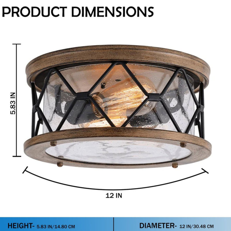 Plafonnier encastré 2 lumières