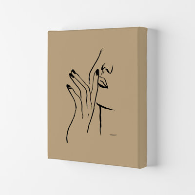 Face Hands Sketch 2 by Planeta444 - No Frame Print