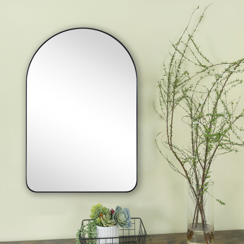 Ophira Stainless Steel Mirror, 30" x 21", Matt Black