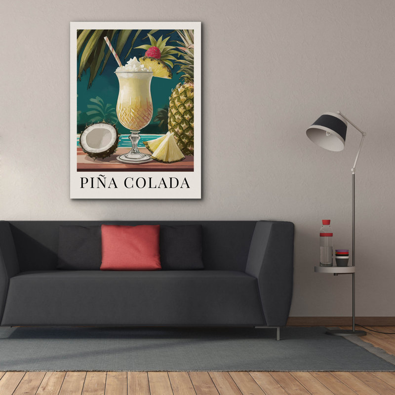 «Pina Colada» par Andreas Magnusson, art mural sur toile, H 54 po x l 40 po x P 1,5 po