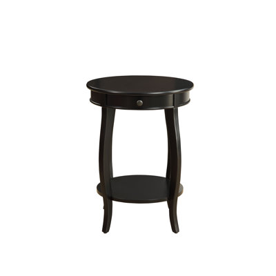 Alysa Black Finish Accent Table