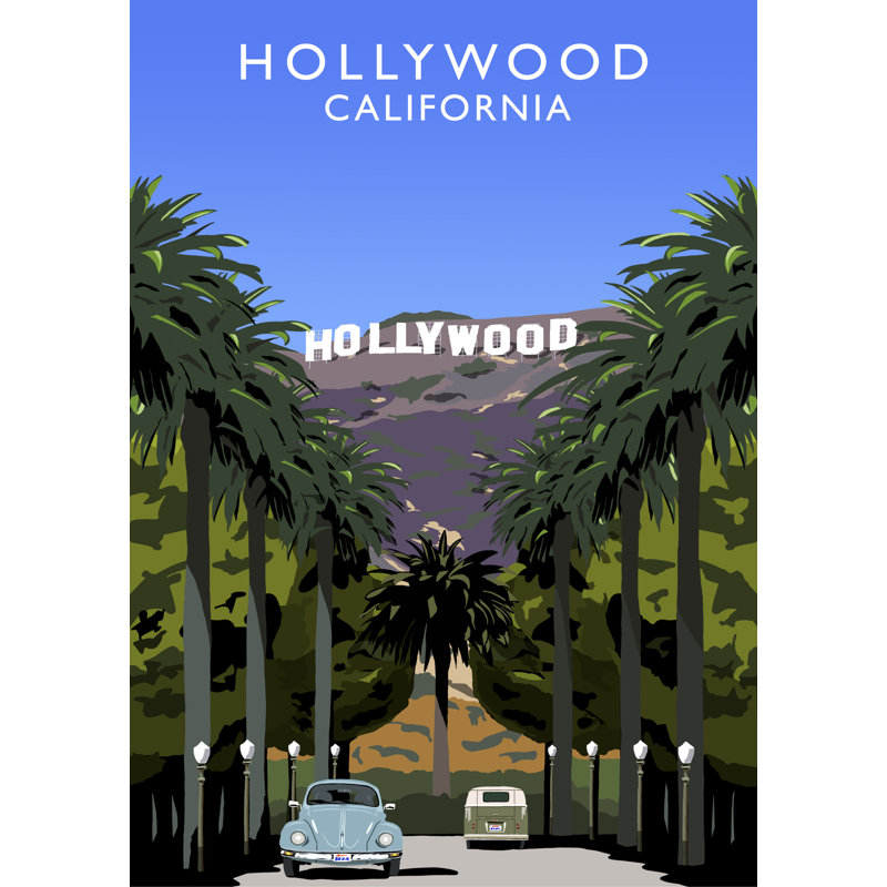Hollywood by Richard O'Neil - Print, 40 cm H x 30 cm W x 1 cm D, No Frame