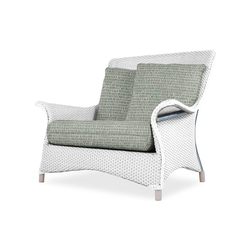 Mandalay Outdoor Lounge Chair, White, Demo Oatmeal