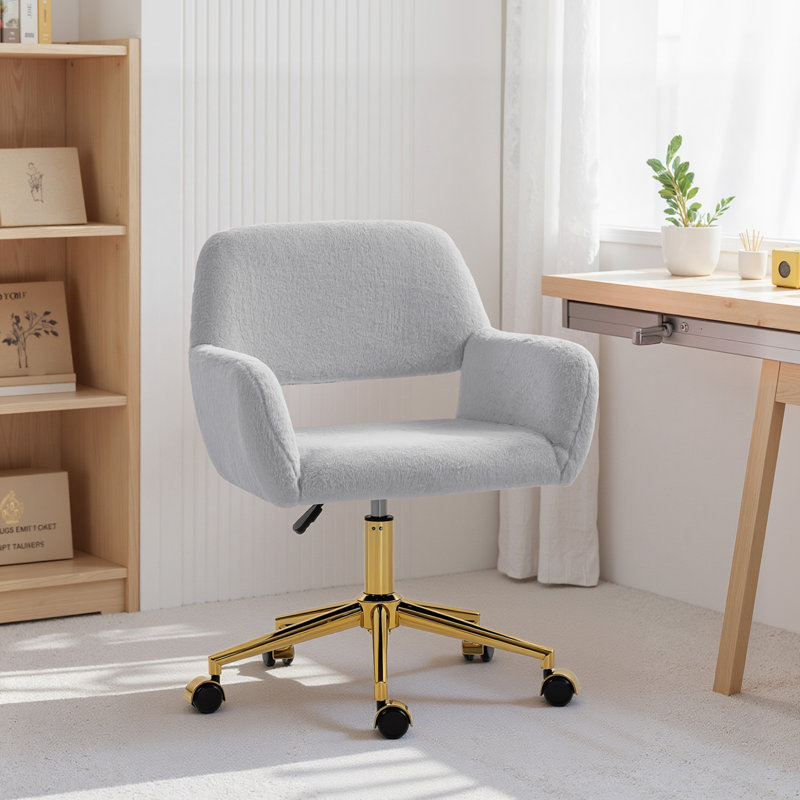 HOMCOM Swivel Office Chair Adjustable Height, Grey