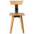 Minimalist Oak Wood Bar Counter Stool  With Back Support Armless Barstools Chairs For Kitchen Island Bar Club