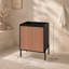 Meuble-lavabo moderne pour salle de bain seulement, 59 cm (23,28 pouces), noir et noyer, fermeture amortie