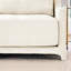 Quatre places avec tissu en chenille blanc mobile, base en bois, conception ergonomique, éponge résiliente, facile à installer, convient aux salons, aux salons et aux études