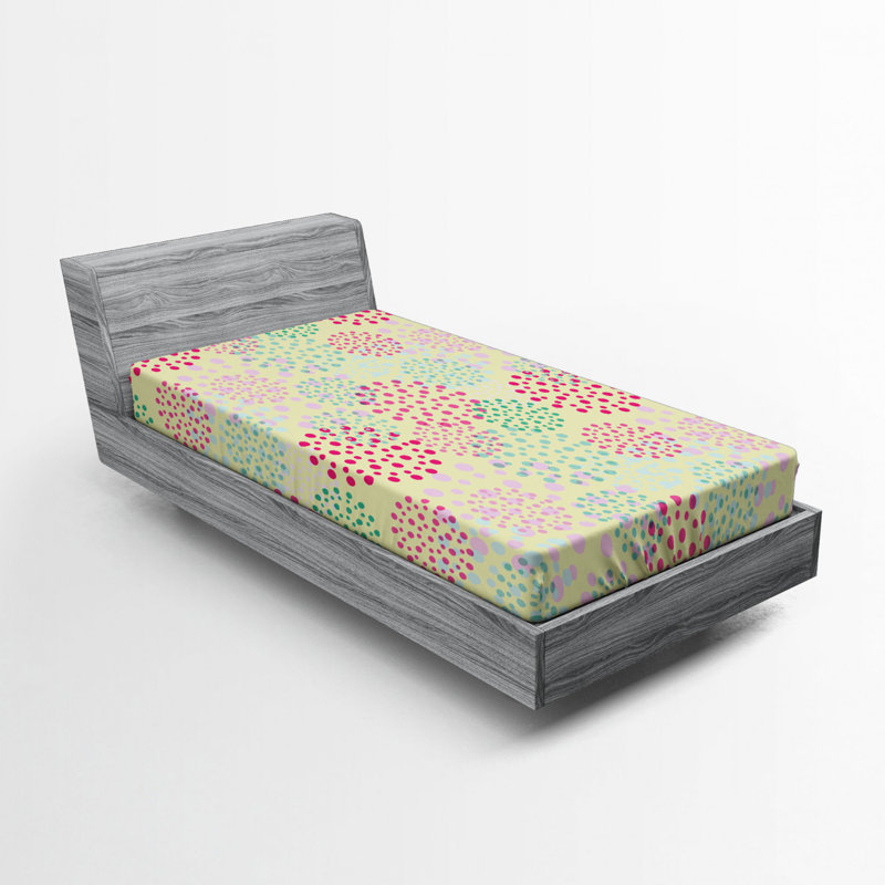Drap-housse à pois, Drap-housse simple TG, Pois crème