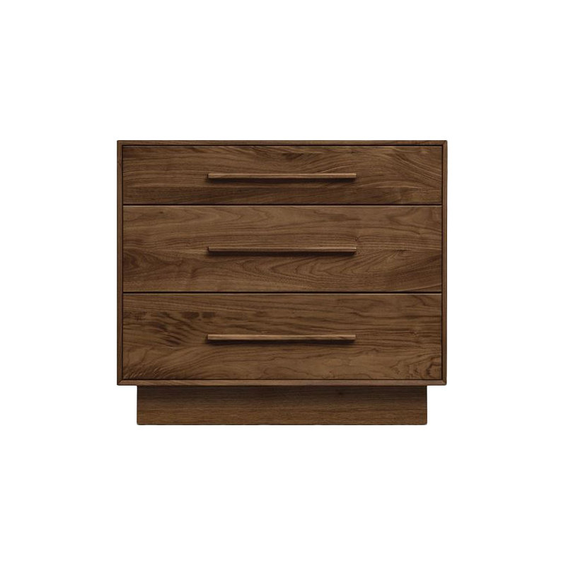 Moduluxe 3 - Drawer Solid Wood Dresser, Cognac Cherry