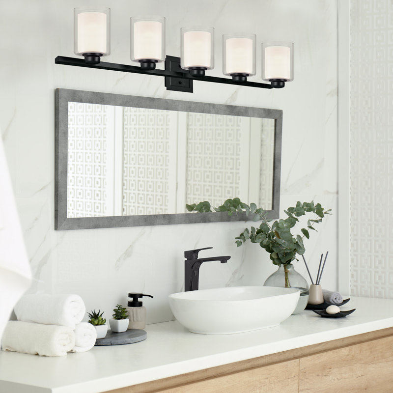 Oslo 5 - Light Dimmable LED Matte Black Vanity Light