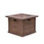 Foyer de table carré au gaz 32 po MGO, 40 000 BTU, motif de bois brun