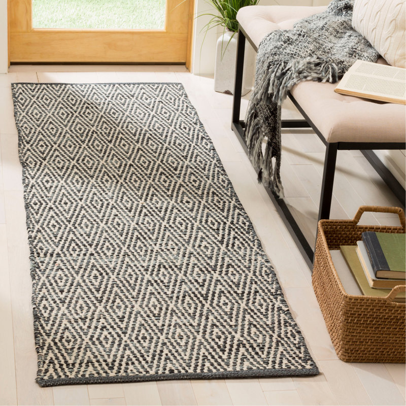 Ivy Hill Hand Woven Cotton Geometric Rug, Square 6'