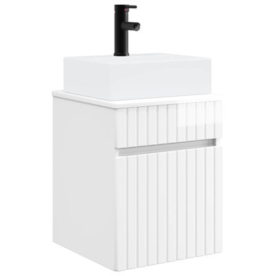 Single Bathroom Vanity with Ceramic Basin