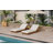 Solid Wood Outdoor Chaise Lounge Chair with 6-Position Adjustable Backrest