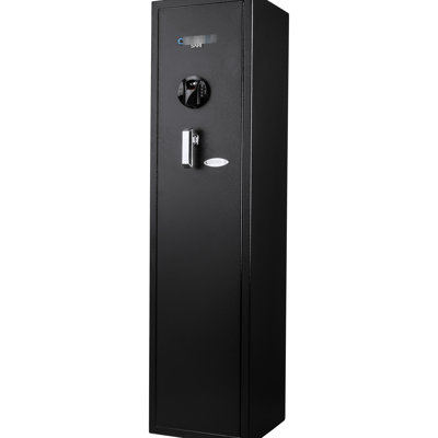Coffre-fort de rangement biométrique à clavier 4,33 pieds cubes, acier de protection pour armes à feu, activé