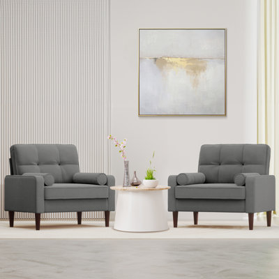Ensemble de 2 fauteuils en velours Zelder