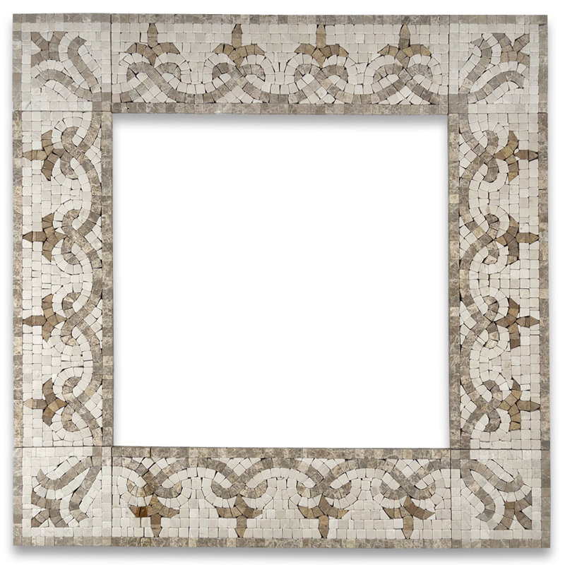 Carreau de mosaïque en marbre 4 po x 14 po