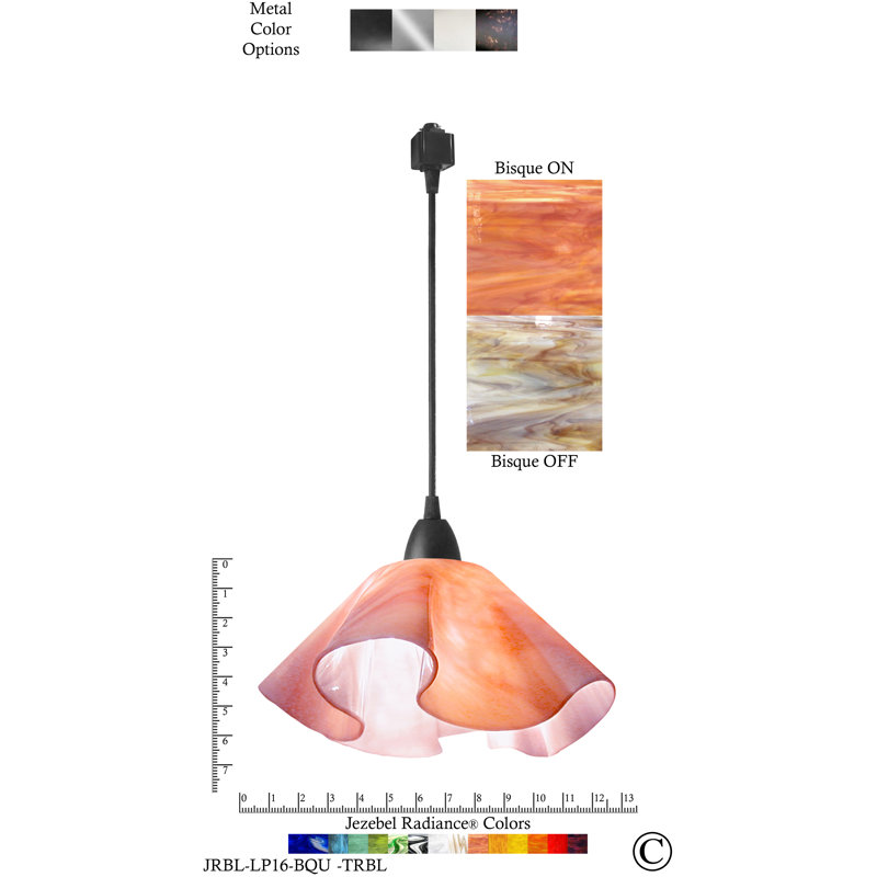 Luminaire suspendu Dale, Grand, Noir, Rose bisque