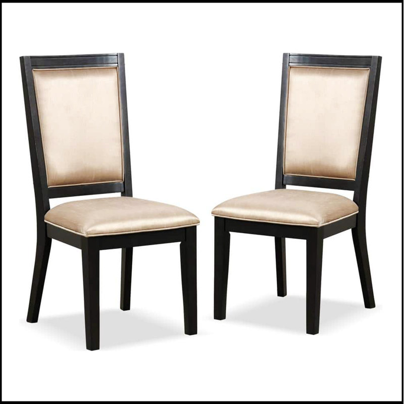 Ensemble de 2 chaises de salle à manger en bois de style contemporain, confortables et élégantes pour la salle à manger et la cuisine