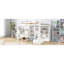 Lit mezzanine avec 8 tablettes et blanc - Organisez votre chambre à coucher facilement-1053560646